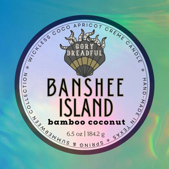 Banshee Island Luxury Wickless Candle: Bamboo & Coconut Scent - Picture 8 of 10